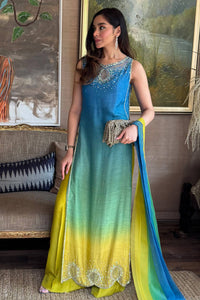 Teal Citrus - 3 Piece Printed Lawn Suit | Ready To Wear