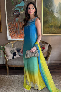 Teal Citrus - 3 Piece Printed Lawn Suit | Ready To Wear