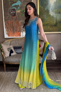 Teal Citrus - 3 Piece Printed Lawn Suit | Ready To Wear