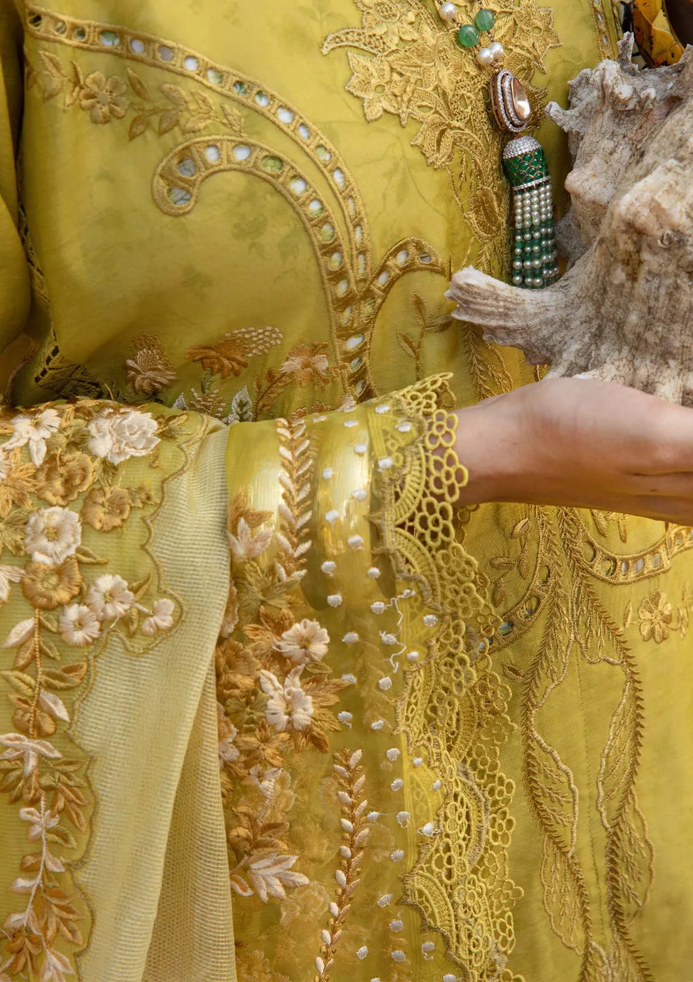03-Piece Lawn Suit With Embroidery - Ready To Wear