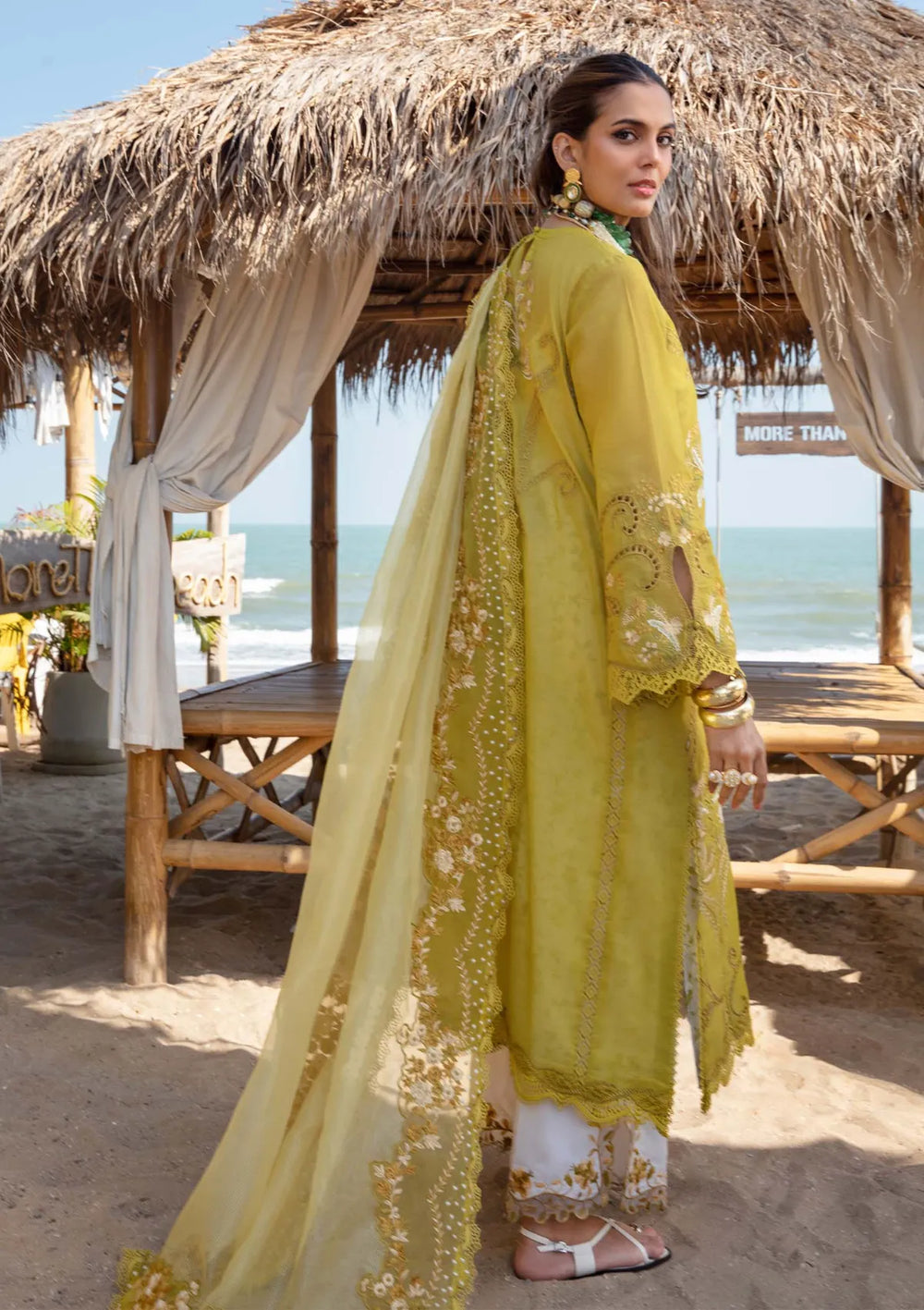 03-Piece Lawn Suit With Embroidery - Ready To Wear