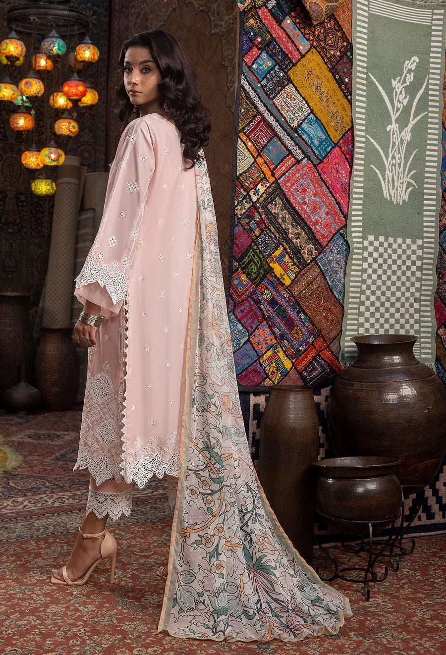 03-Piece Lawn Suit With Embroidery - Ready To Wear