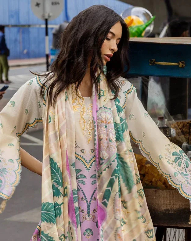 03-Piece Printed Lawn Suit- Ready To Wear