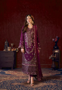 03-Piece Chiffon Suit With Heavy Embroidery - Ready To Wear