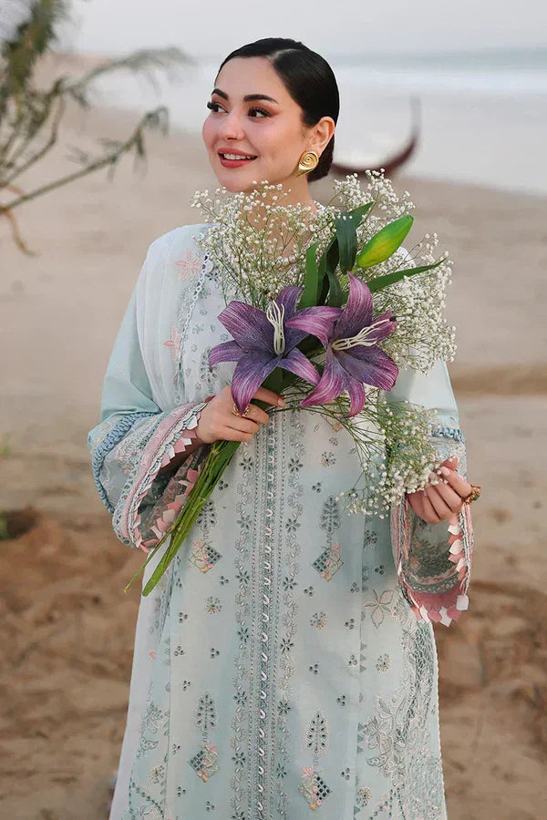 Aqua Mint - Lawn Suit With Chiffon Dupatta | Ready To Wear