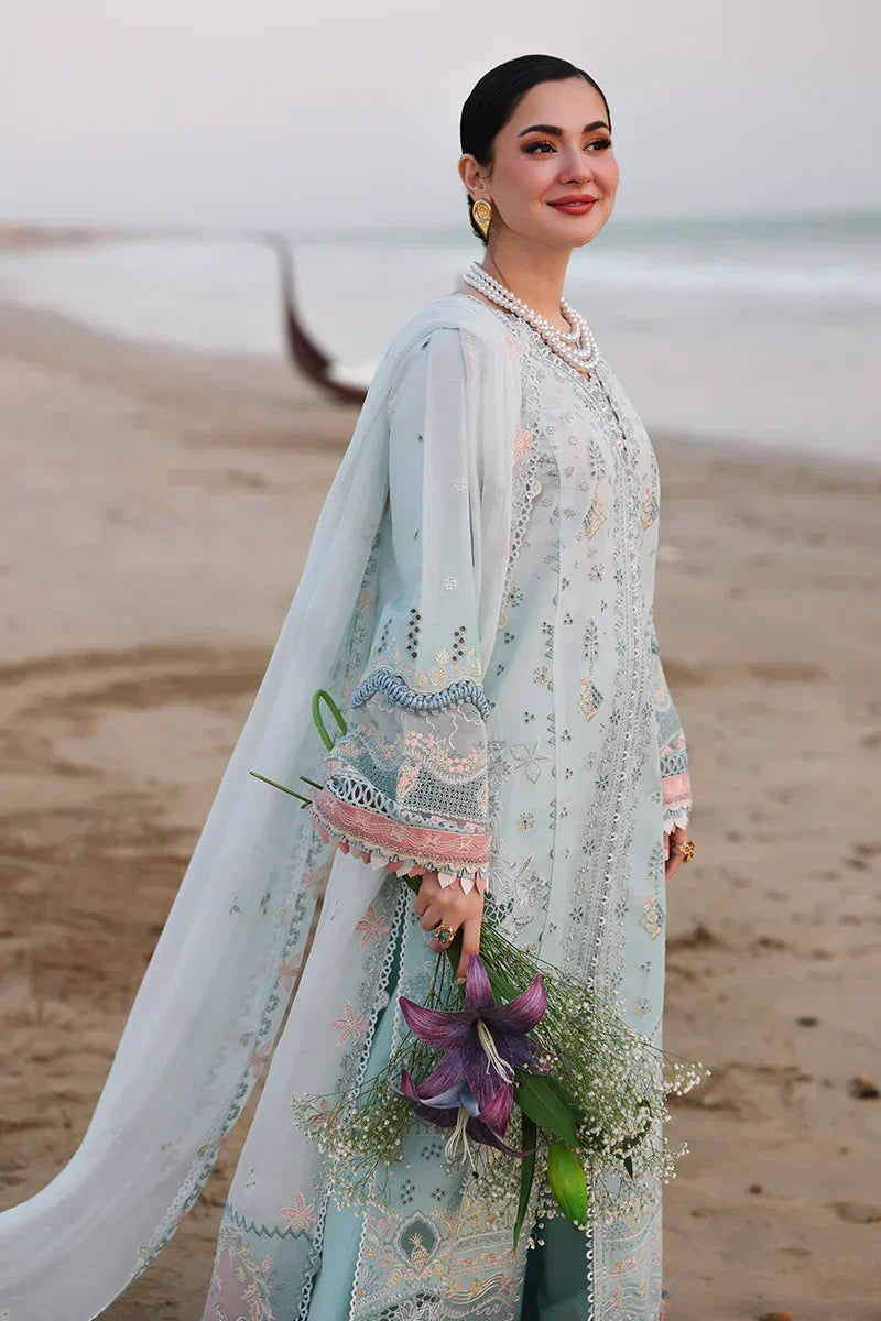 Aqua Mint - Lawn Suit With Chiffon Dupatta | Ready To Wear