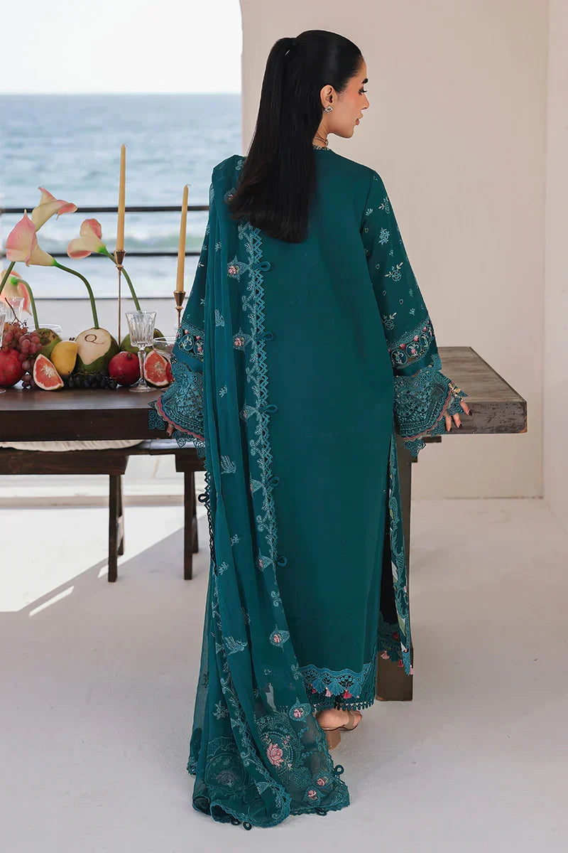 03-Piece Chikankari Suit With Embroidery - Ready To Wear