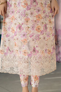 03-Piece Printed Lawn Suit With Chikankari Embroidery - Ready To Wear