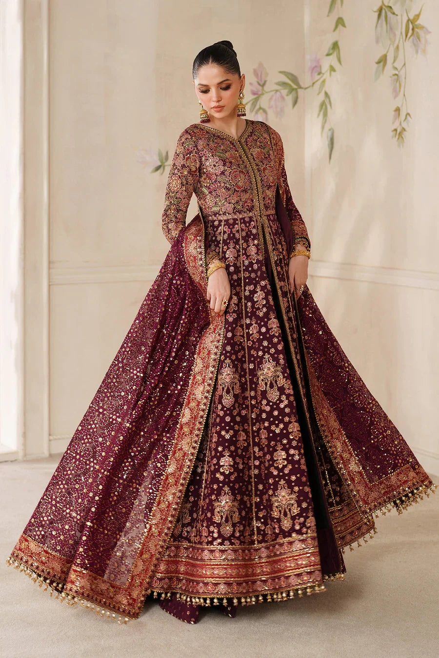 03-Piece Chiffon Suit With Embroidery - Ready To Wear