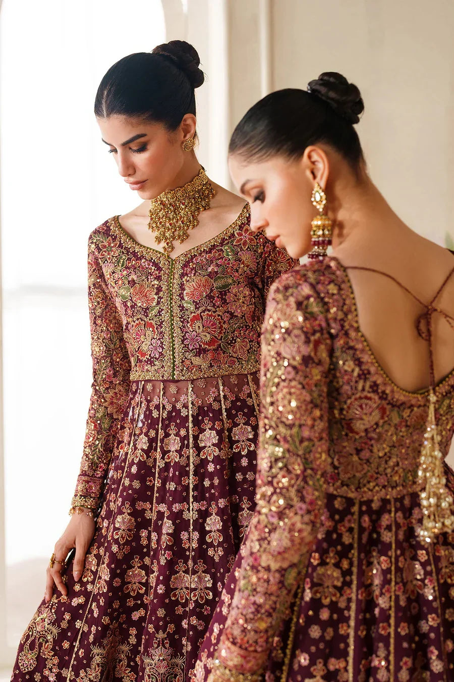 03-Piece Chiffon Suit With Embroidery - Ready To Wear