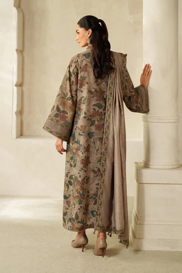 03-Piece Printed Lawn Suit with Embroidery - Ready To Wear