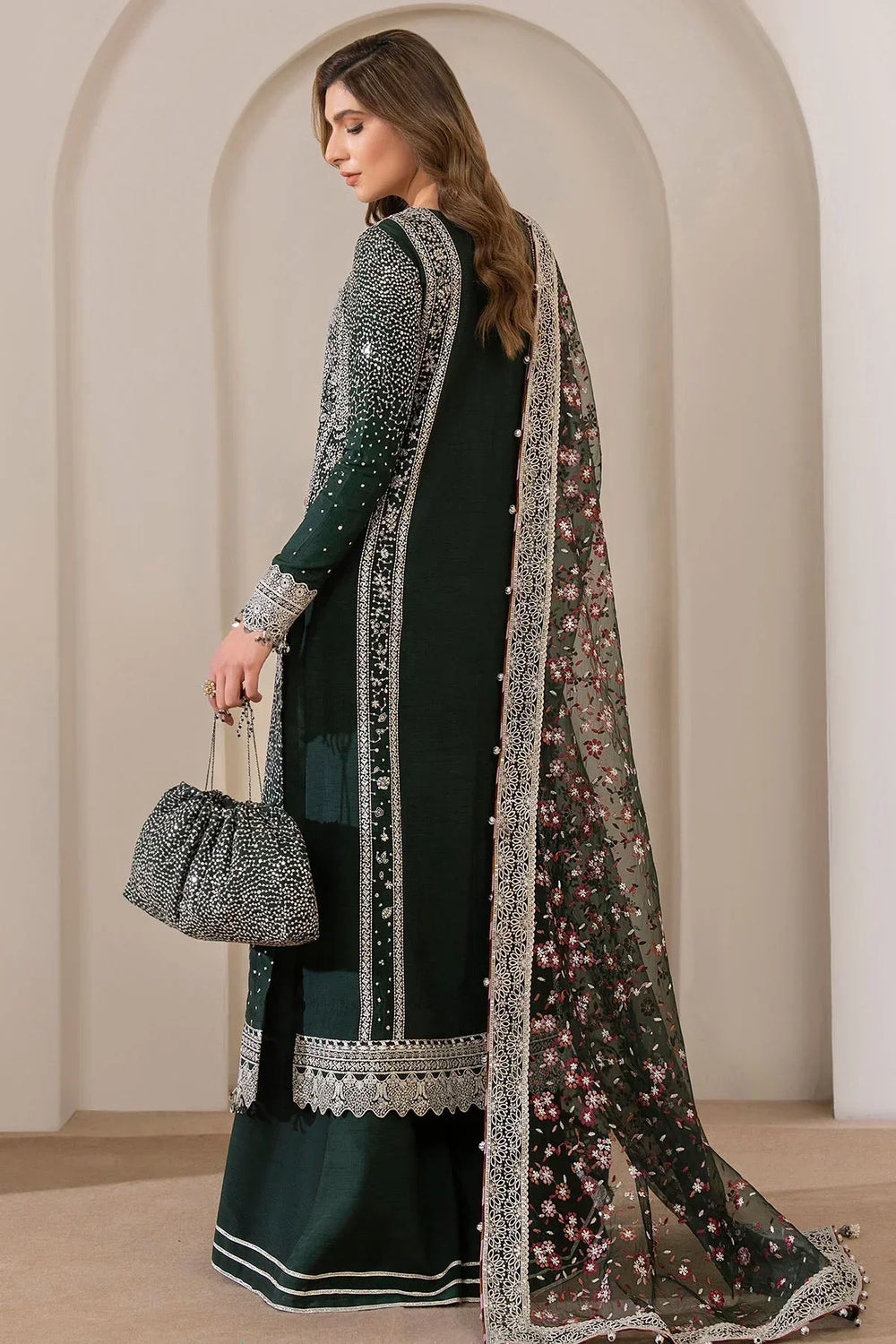 03-Piece Chiffon Suit With Heavy Embroidery - Ready To Wear