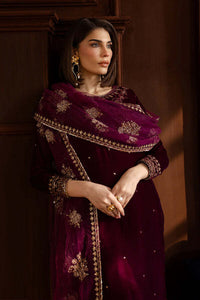3 Piece Stitched Velvet Suit - Ready To Wear