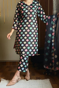 03-Piece Printed Silk Suit | Ready To Wear