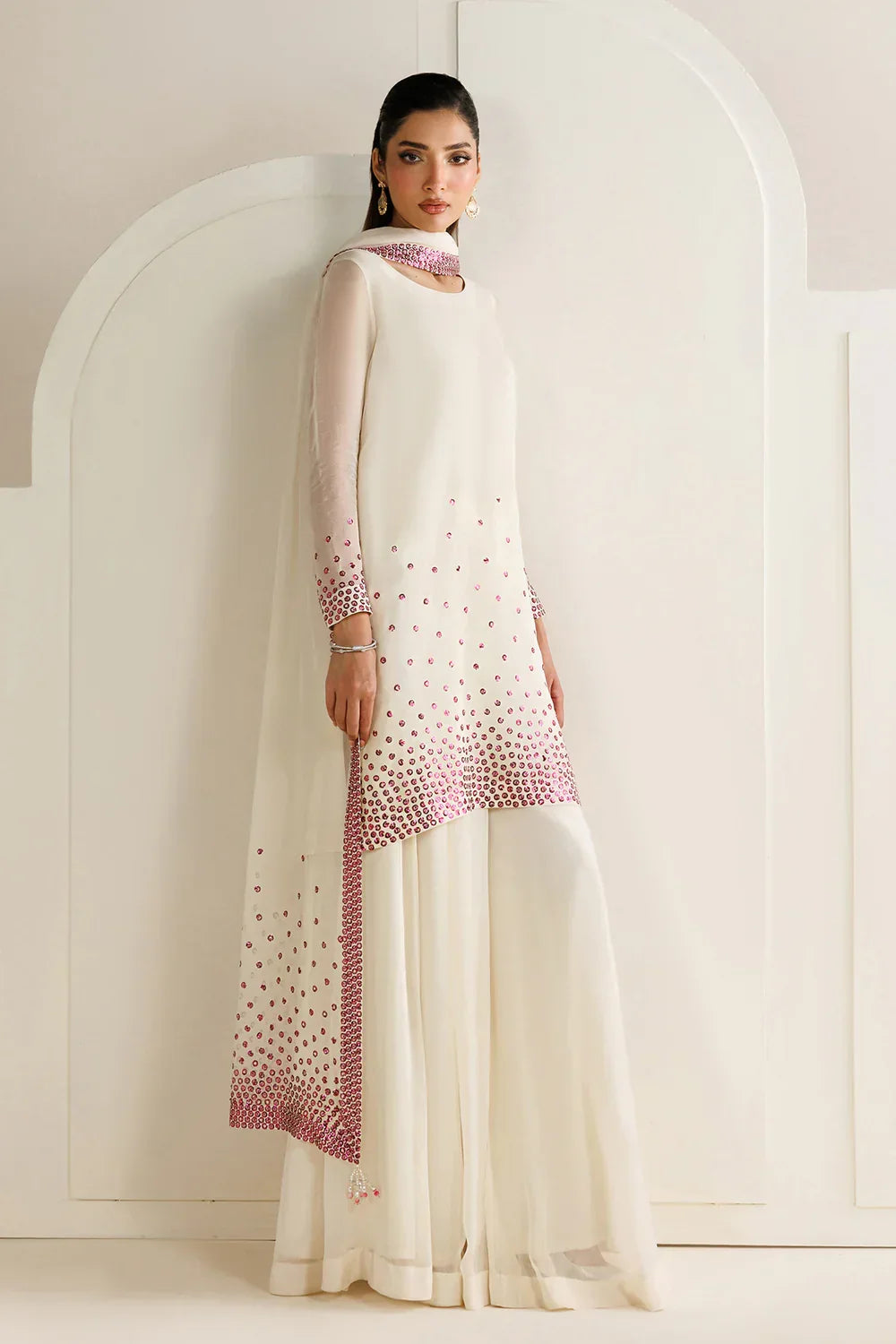 03-Piece Chiffon Suit With Embroidery | Ready To Wear
