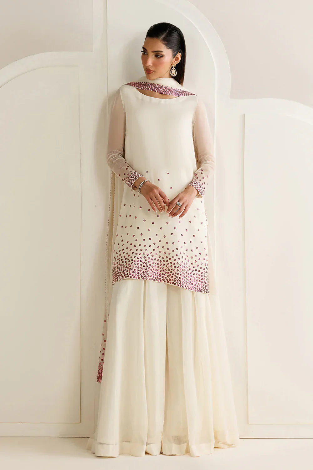 03-Piece Chiffon Suit With Embroidery | Ready To Wear