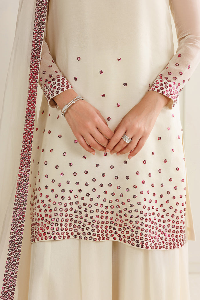 03-Piece Luxury Embroidered Chiffon Suit - Ready To  Wear