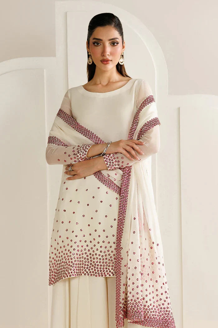 03-Piece Chiffon Suit With Embroidery | Ready To Wear