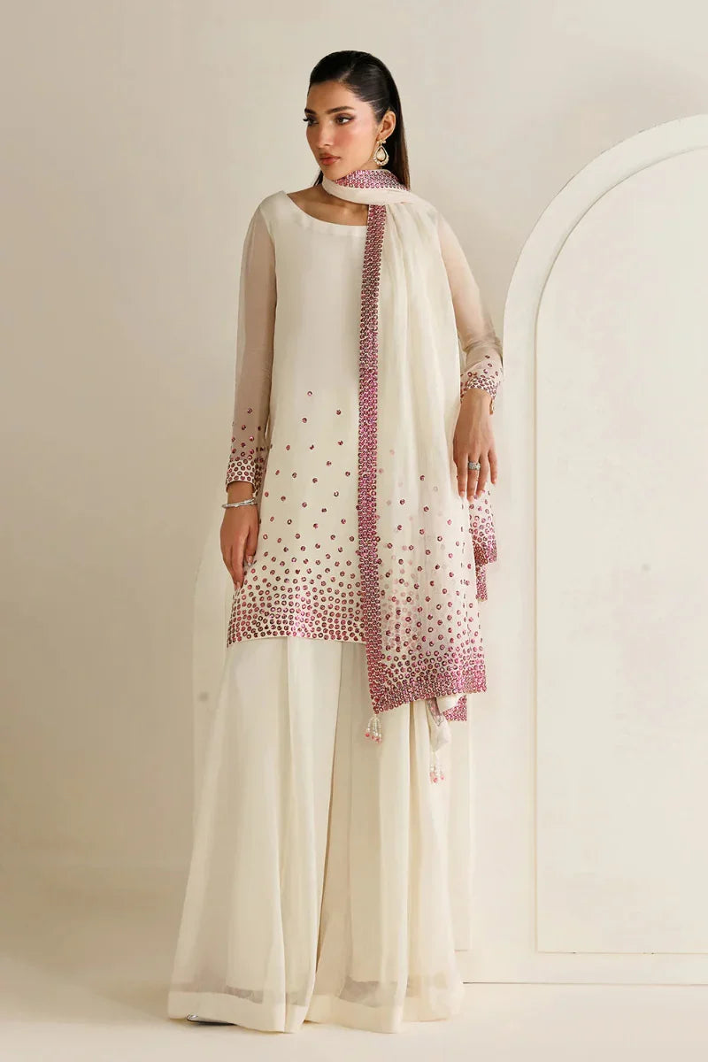 03-Piece Chiffon Suit With Embroidery | Ready To Wear