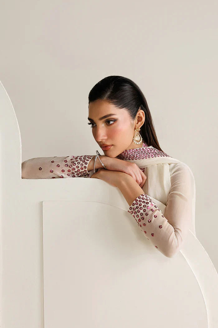 03-Piece Chiffon Suit With Embroidery | Ready To Wear