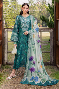 Tropical Teal 3 Piece Printed Lawn Suit | Ready To Wear