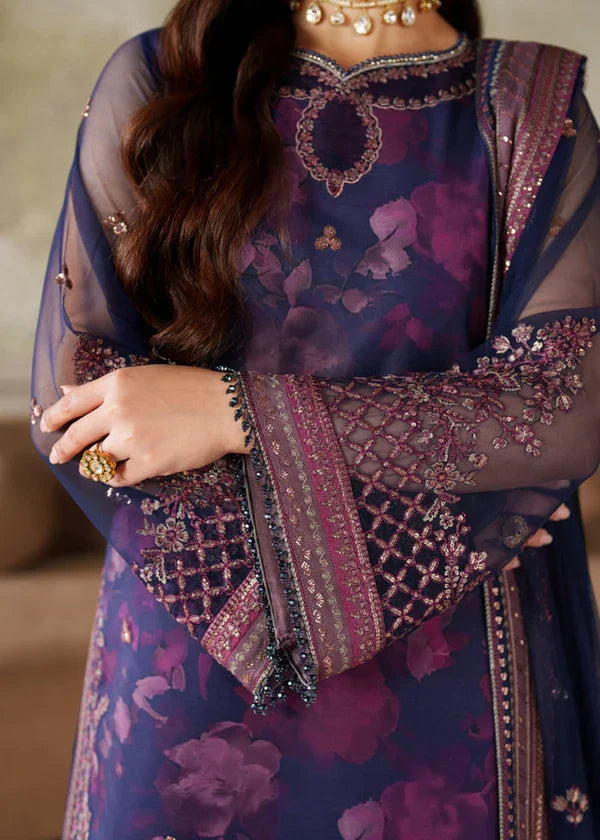 03-Piece Printed Lawn Suit With Embroidery - Ready To Wear