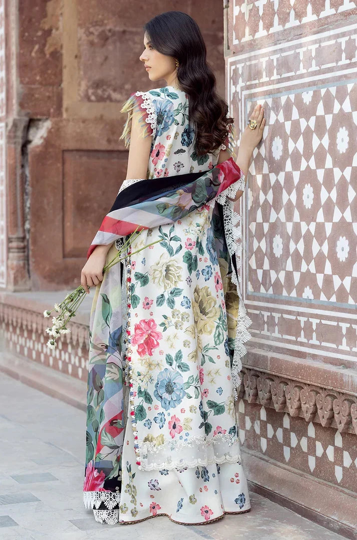 Ivory Blossom - 3 Piece Printed Lawn Suit | Ready To Wear