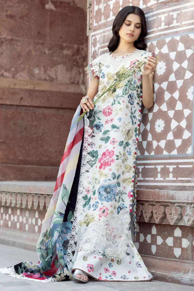 Ivory Blossom - 3 Piece Printed Lawn Suit | Ready To Wear