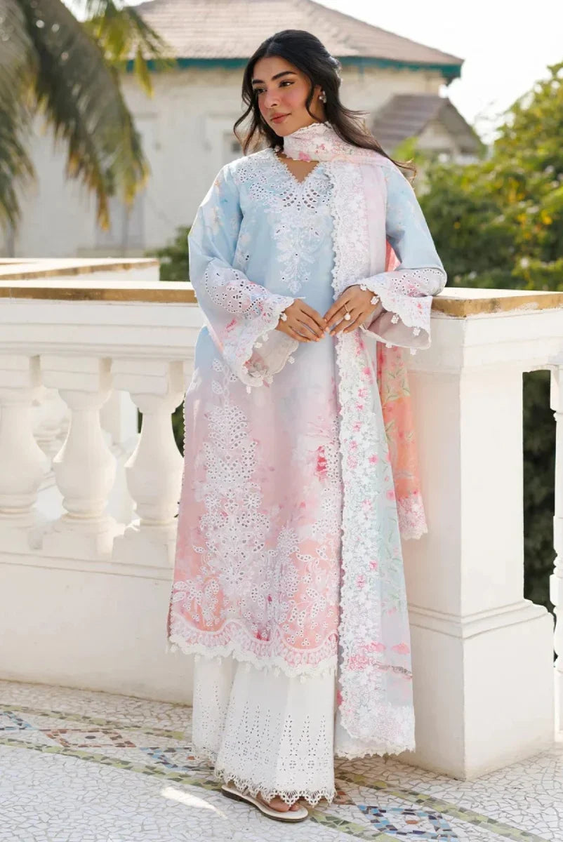 03-Piece Printed Lawn Suit With Crinkle Chiffon Dupatta | Ready To Wear