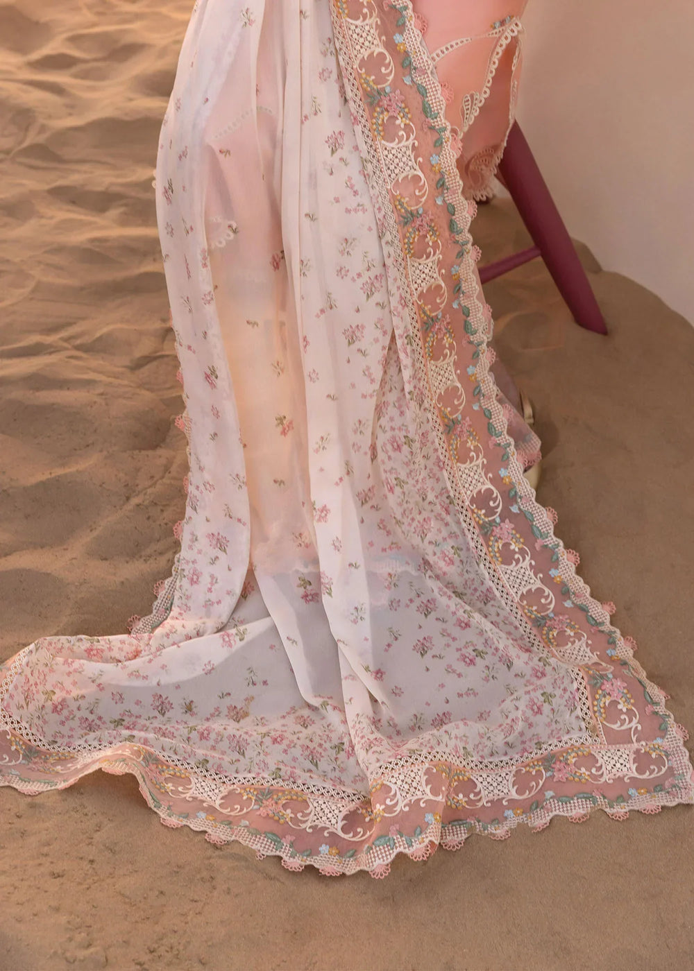 03-Piece Lawn Suit With Embroidery - Ready To Wear