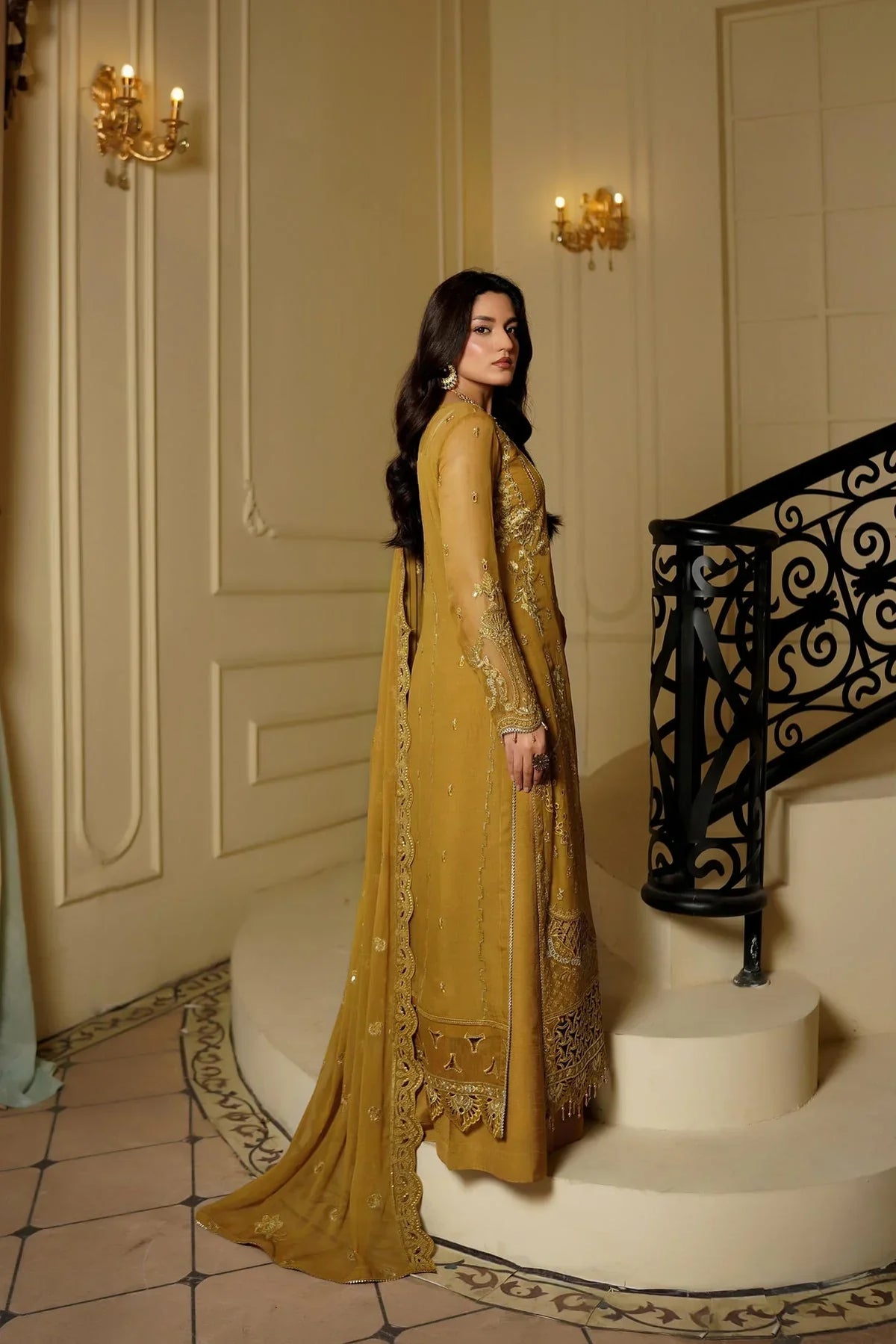 Designer Suit Embroidered Chiffon Suit Ready To Wear