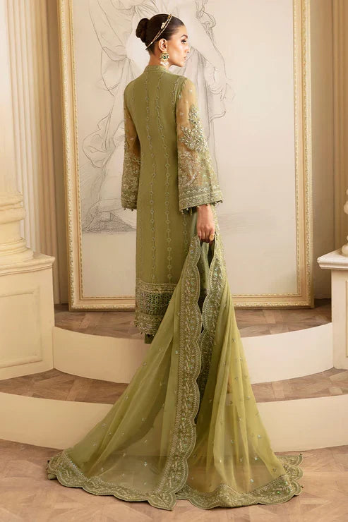 Designer Suit Embroidered Chiffon Formal Suit. Ready To Wear