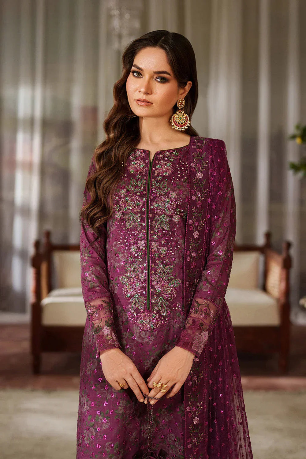 03-Piece Printed Lawn Suit With Embroidery - Ready To Wear