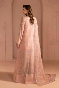 Designer Chiffon Formal Suit: Blush Petal Embroidery Ready To Wear