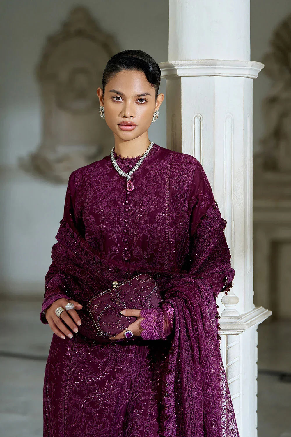 03-Piece Lawn Suit With Embroidery - Ready To Wear