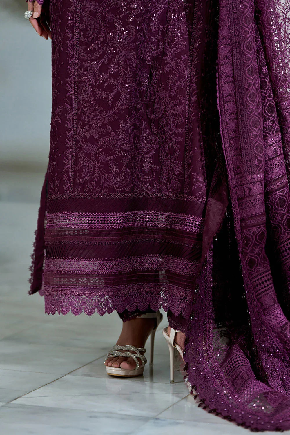 03-Piece Lawn Suit With Embroidery - Ready To Wear