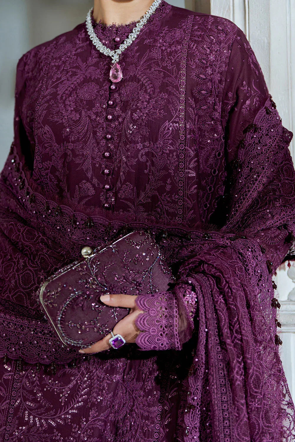 03-Piece Lawn Suit With Embroidery - Ready To Wear