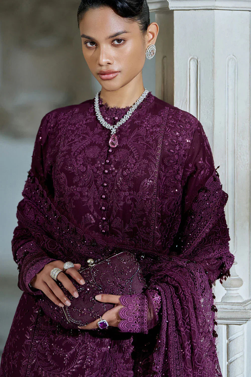 03-Piece Lawn Suit With Embroidery - Ready To Wear