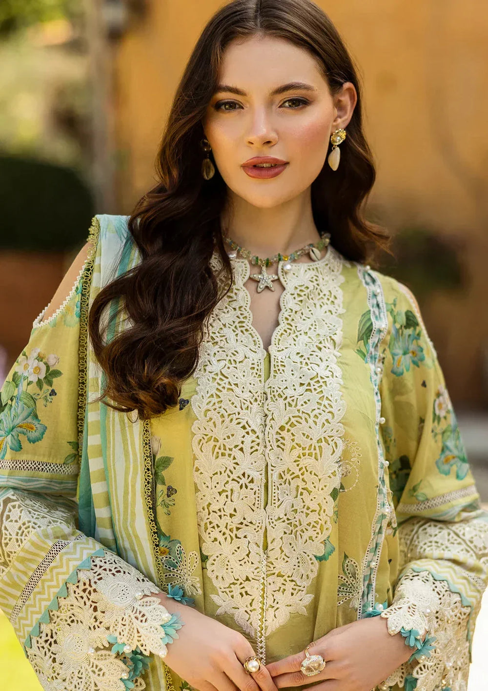 03-Piece Printed Lawn With Embroidery Suit - Ready To Wear