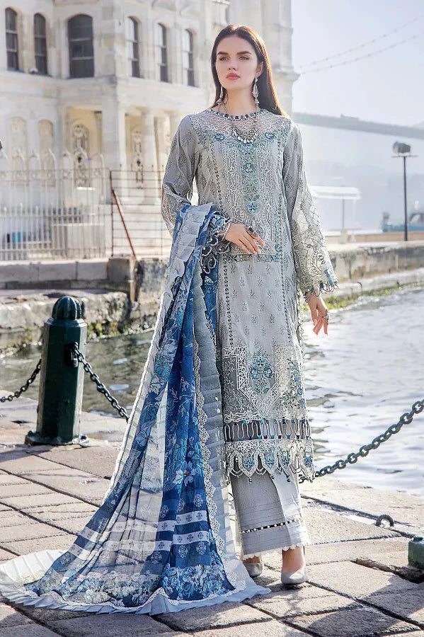 03-Piece Lawn Suit With Chikankari Work | Ready To Wear