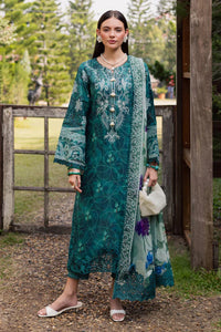 Tropical Teal 3 Piece Printed Lawn Suit | Ready To Wear