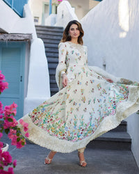 03-Piece Lawn Frock With Embroidery | Ready To Wear
