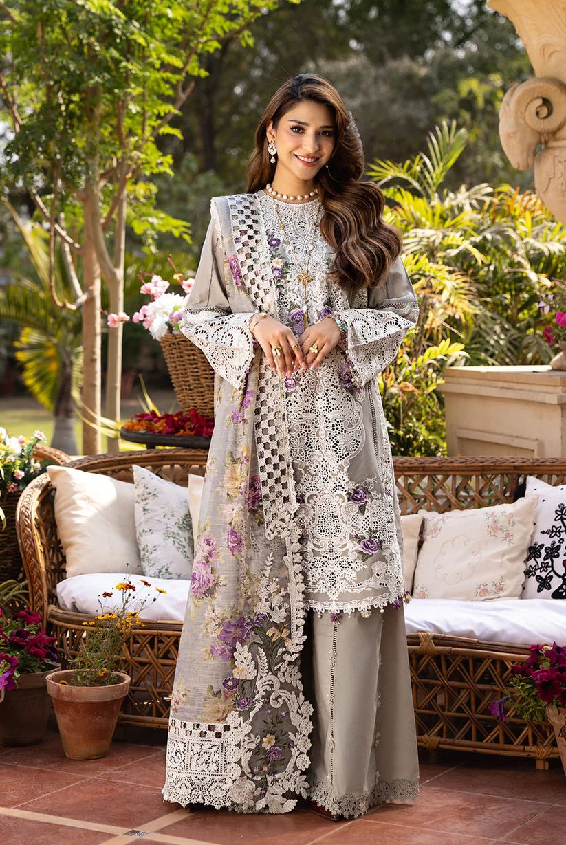 Designer Suit  Lawn 3-Piece Embroidered Suit Ready To Wear
