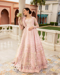 Dusty Rose Lustre - Net Embroidery Maxi | Ready To Wear