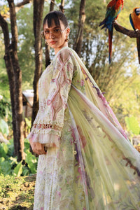 3-piece lawn suit embroidered, printed back and sleeves, and a printed chiffon dupatta Ready To Wear 