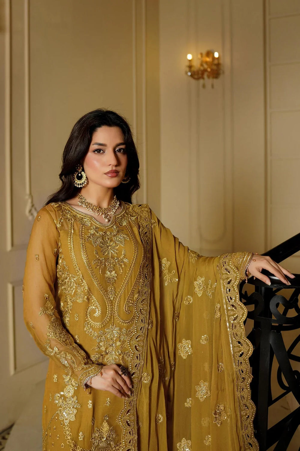 Designer Suit Embroidered Chiffon Suit Ready To Wear