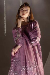 Dusty Mauve - Embroidered Chiffon Suit | Ready To Wear