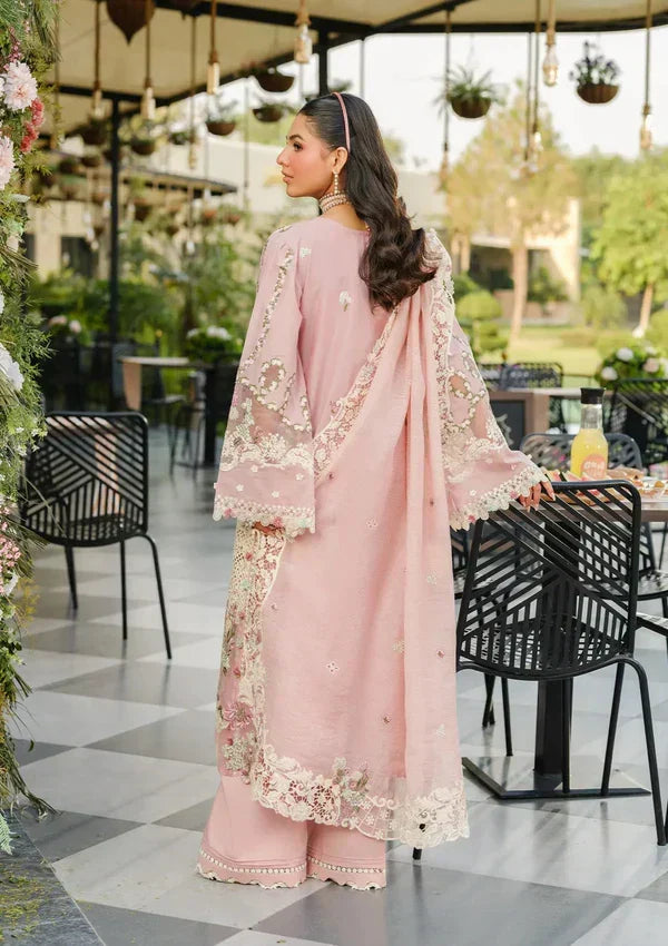 Pastel Pink Grace - Lawn Suit With Organza Dupatta | Ready To Wear