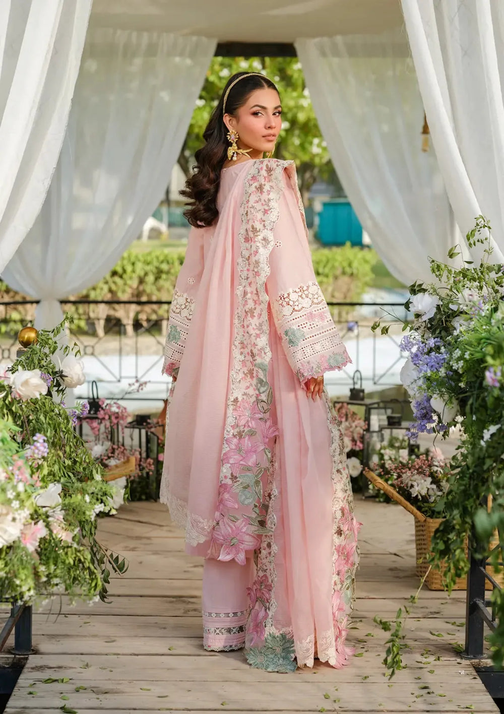 03-Piece Soft Lawn With Schiffli Embroidery Suit - Ready To Wear
