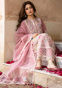 Dusky Mauve - Embroidered Lawn Suit With Net Dupatta | Ready To Wear